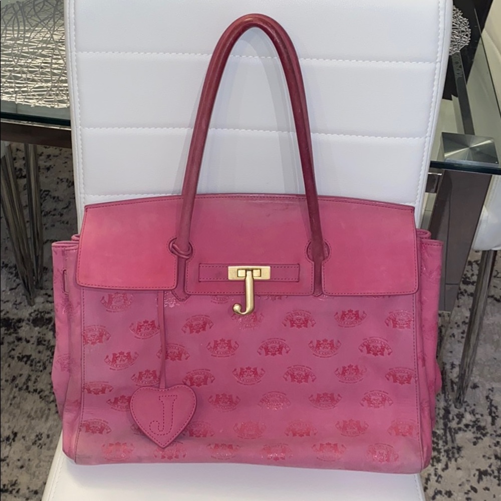 Juicy Couture Hot Pink Tote Bag with Gold Hardware - Picture 2 of 10